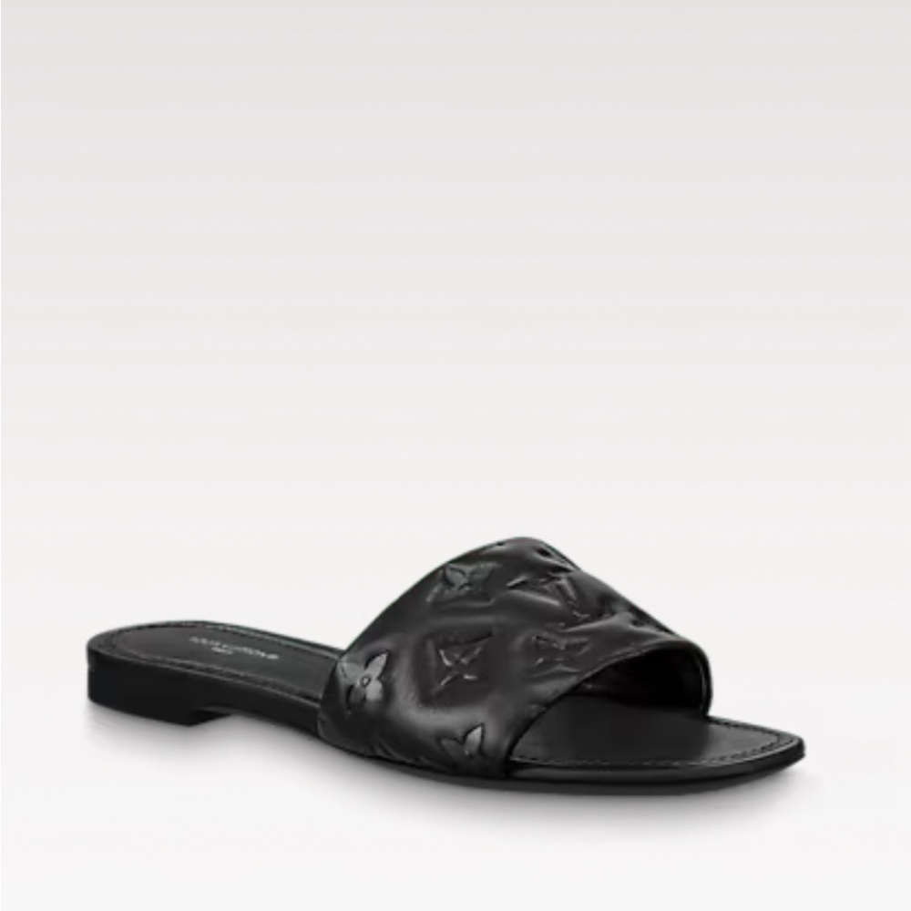 Louis Vuitton Black Monogram Sandals